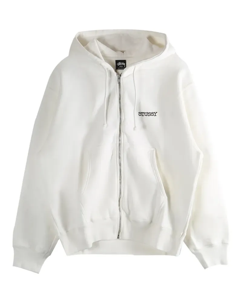 Stüssy zip-fastening hoodie - Weiß Weiß