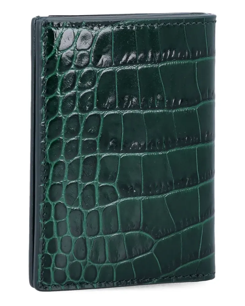 Tom Ford Kartenetui mit Kroko-Optik - Grün Grün