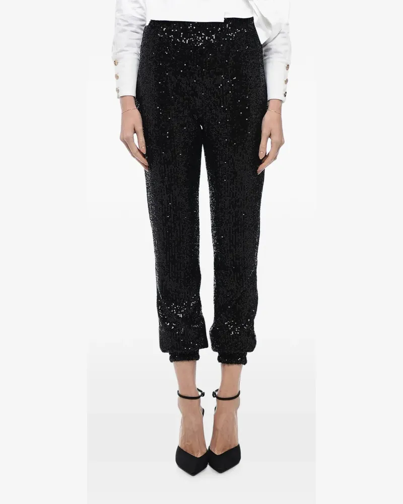 In The Mood for Love Cropped-Hose mit Pailletten - Schwarz Schwarz