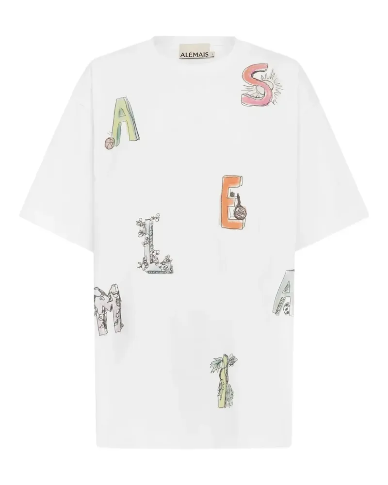 ALEMAIS Court graphic-print T-shirt - Weiß Weiß