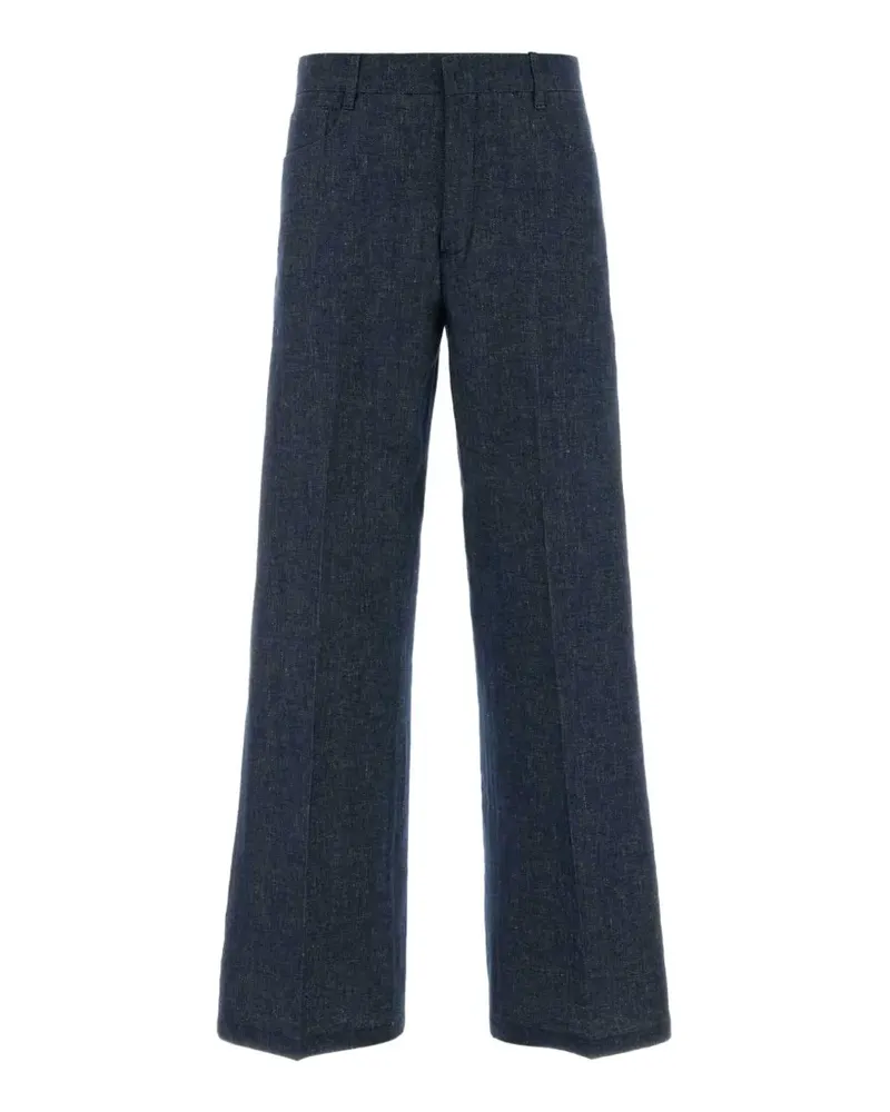 Max Mara pressed-crease wide-leg jeans - Blau Blau