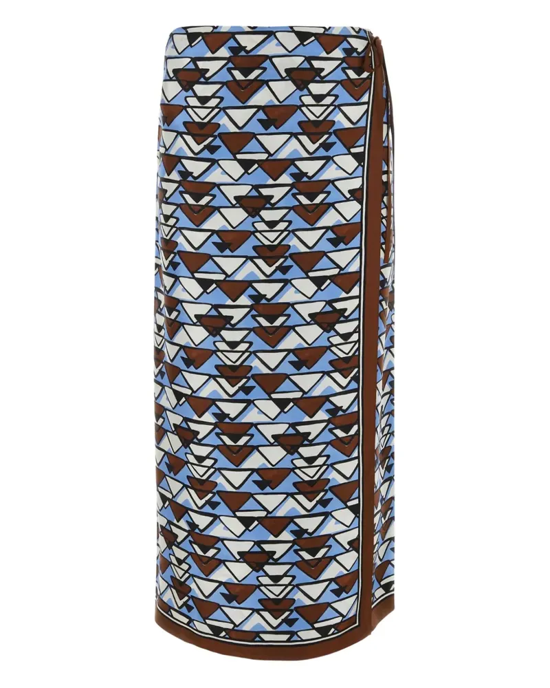 Prada Midirock mit Print - Braun Braun