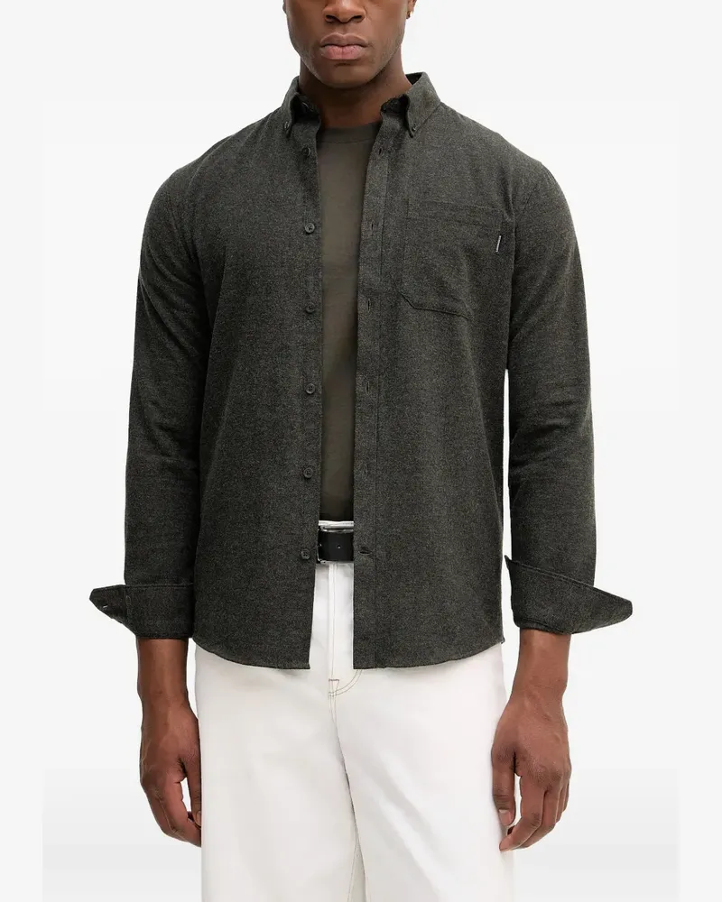 Lindbergh button-down chest-pocket shirt - Grün Grün
