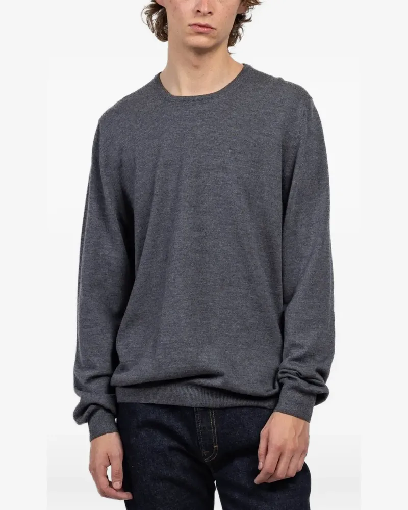 Gran Sasso elbow-patch crew-neck sweater - Grau Grau