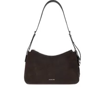 Schultertasche aus Wildleder - Braun