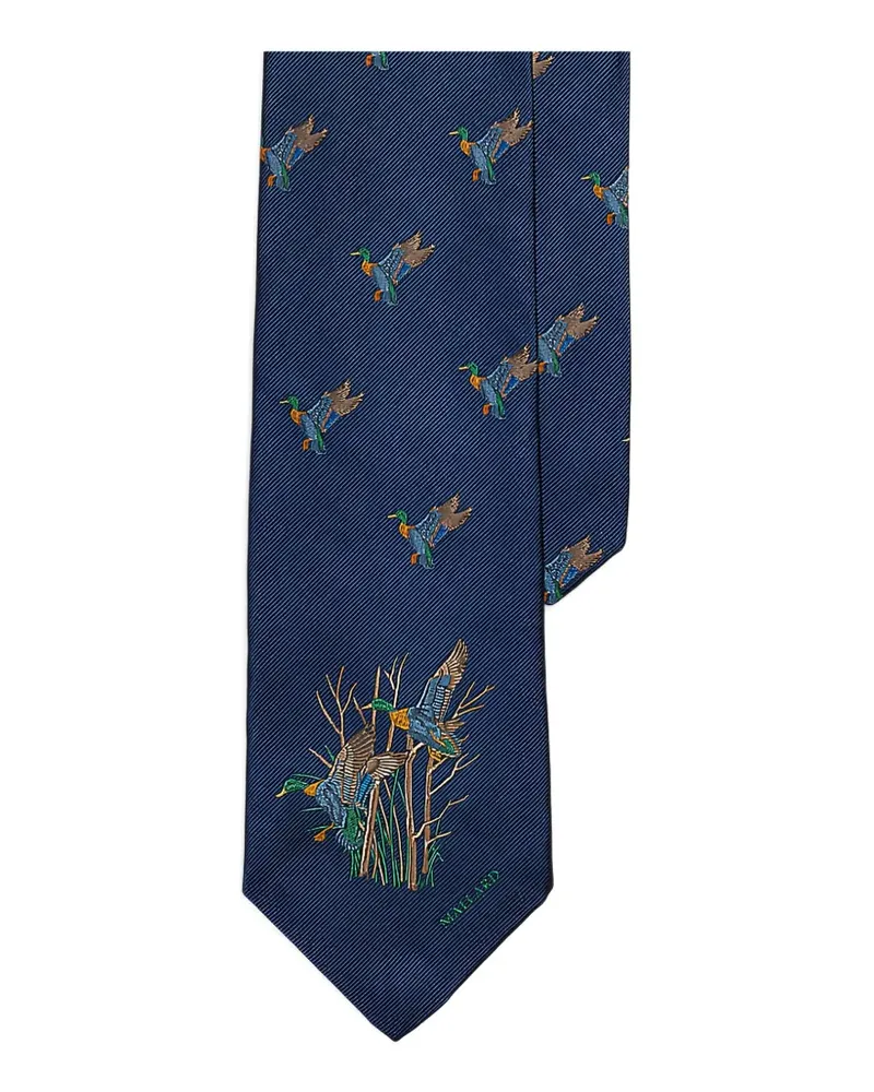 Ralph Lauren Graduate Seidenkrawatte mit Stockente - Blau Blau