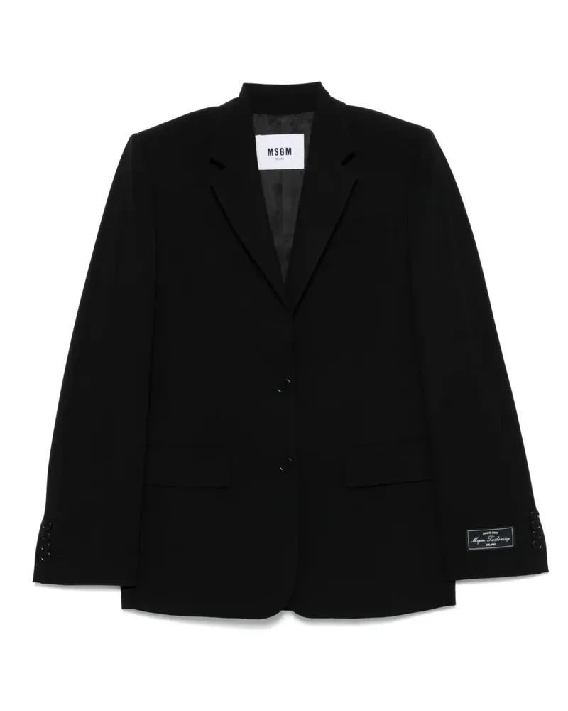 MSGM Einreihiges Sakko - Schwarz Schwarz