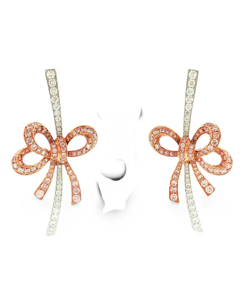 HYT Jewelry diamond bow earrings - Rosa Rosa