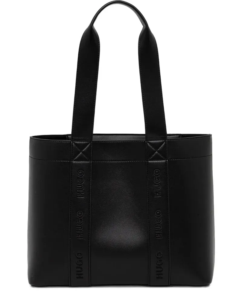 HUGO BOSS logo-embroidered tote bag - Schwarz Schwarz