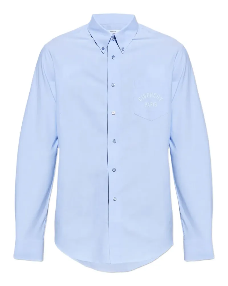 Givenchy Hemd mit Logo-Stickerei - Blau Blau