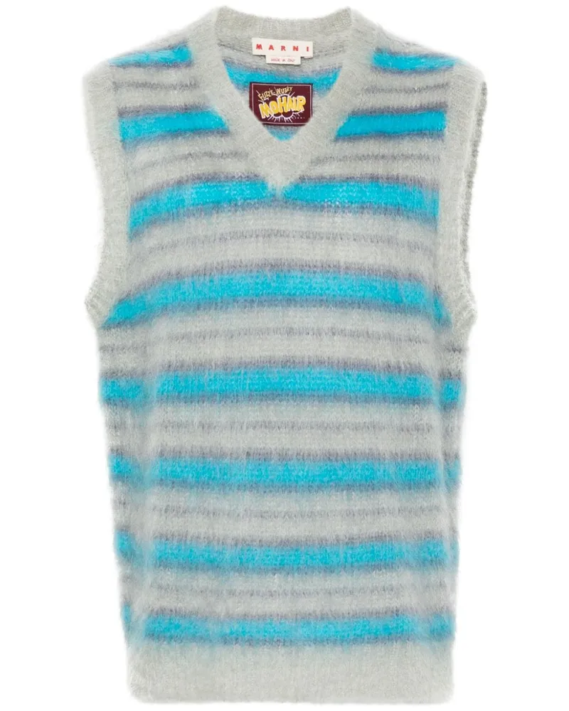 Marni Gestreifter Pullunder - Blau Blau