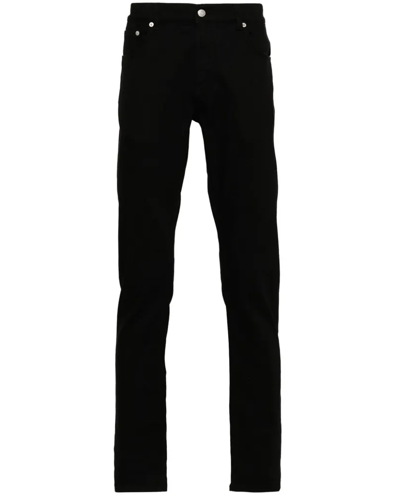 Alexander McQueen Jeans mit Logo-Stickerei - Schwarz Schwarz