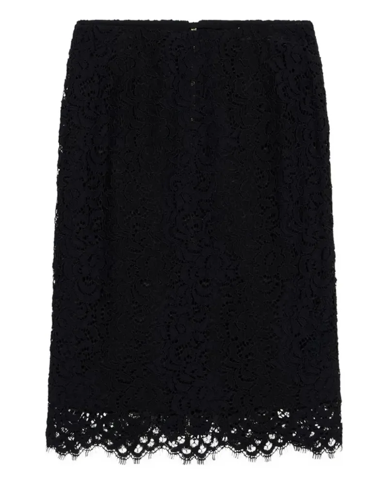 Blumarine Bleistiftrock mit Spitze - Schwarz Schwarz