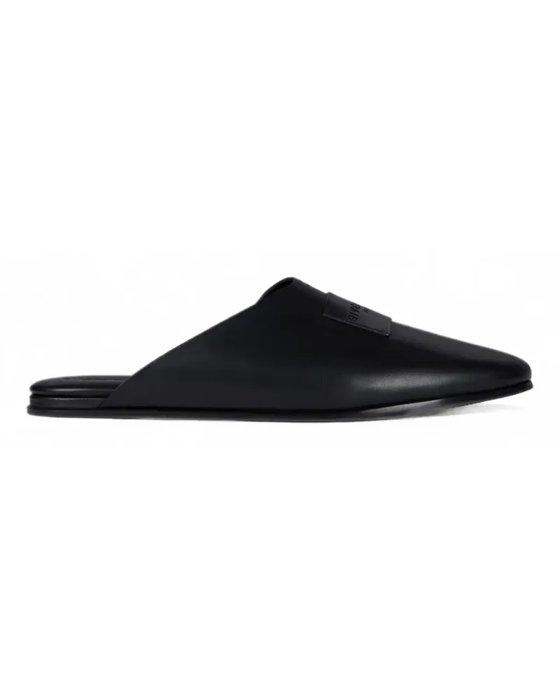 Givenchy Flache Label Mules aus Nappaleder - Schwarz Schwarz