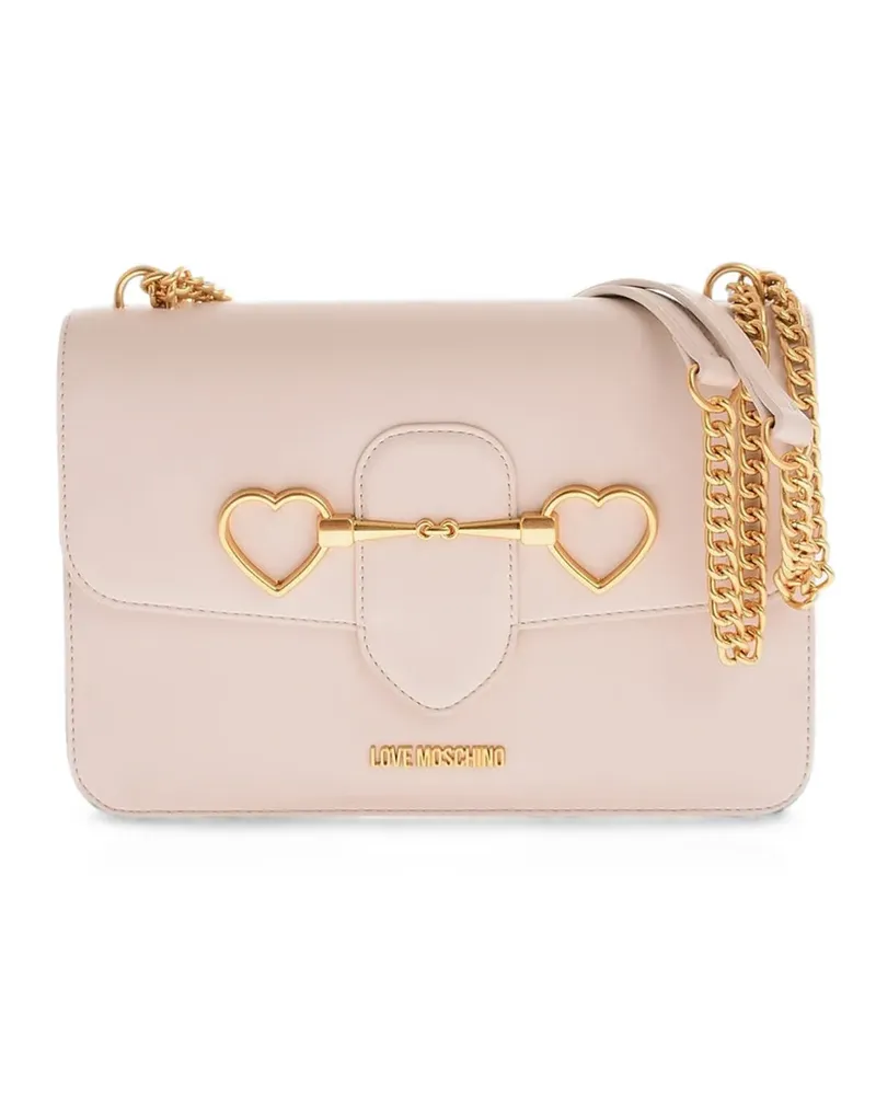 Moschino heart-detail shoulder bag - Nude Nude