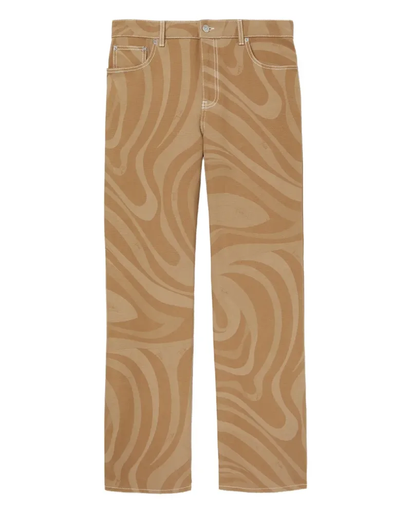 Emilio Pucci Weite Hose mit Print - Nude Nude