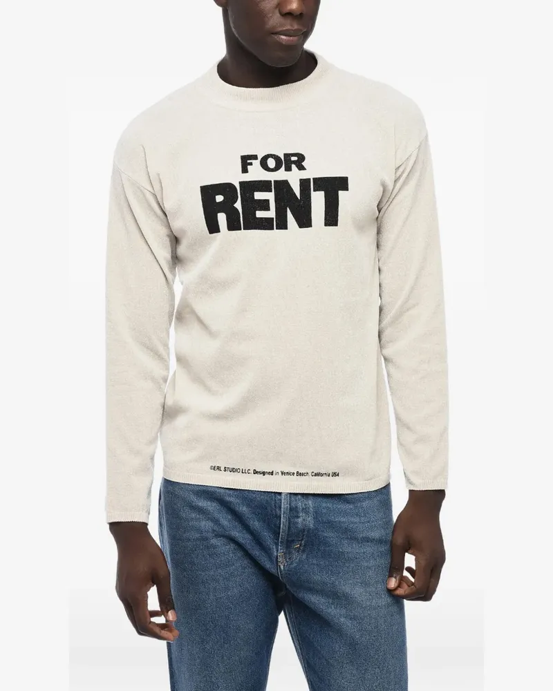 ERL For Rent ribbed-trim sweater - Weiß Weiß