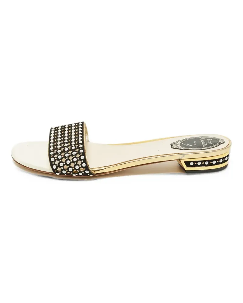 René Caovilla crystal-embellished sandals - Schwarz Schwarz