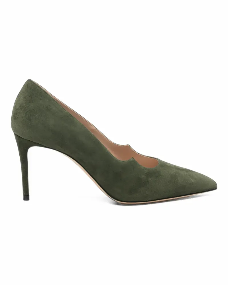 Casadei Spitze Pumps aus Wildleder - Grün Grün