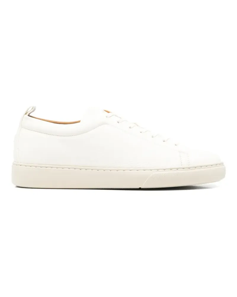 Henderson grained-leather sneakers - Weiß Weiß
