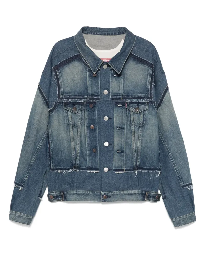Junya Watanabe Jeansjacke mit Kontrasteinsätzen - Blau Blau