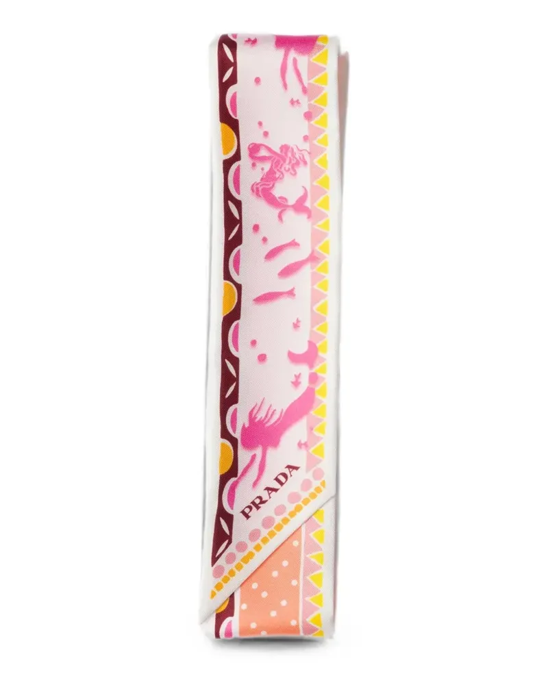 Prada Schal mit Print - Rosa Rosa