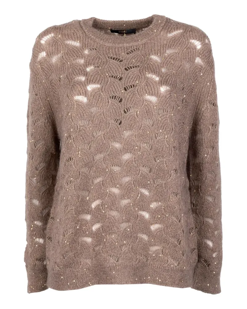 Seventy Pullover mit Pailletten - Nude Nude