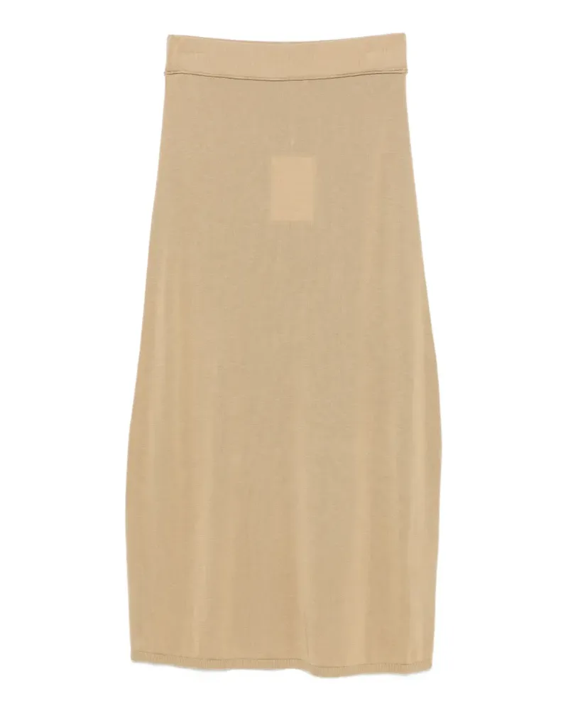 Totême elastic-waistband maxi skirt - Braun Braun