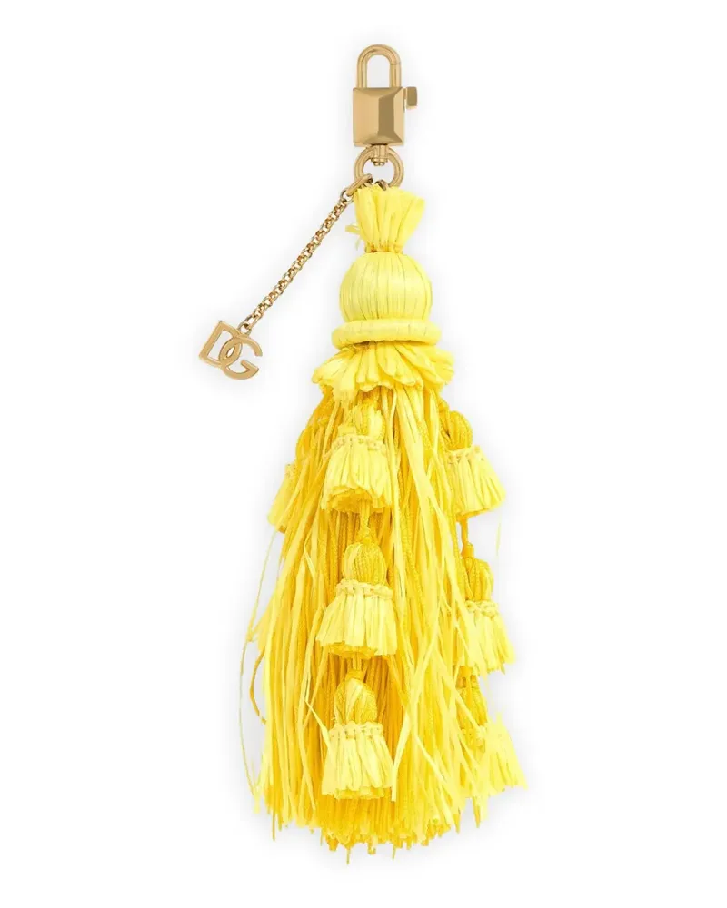 Dolce & Gabbana key ring with tassel - Gelb Gelb