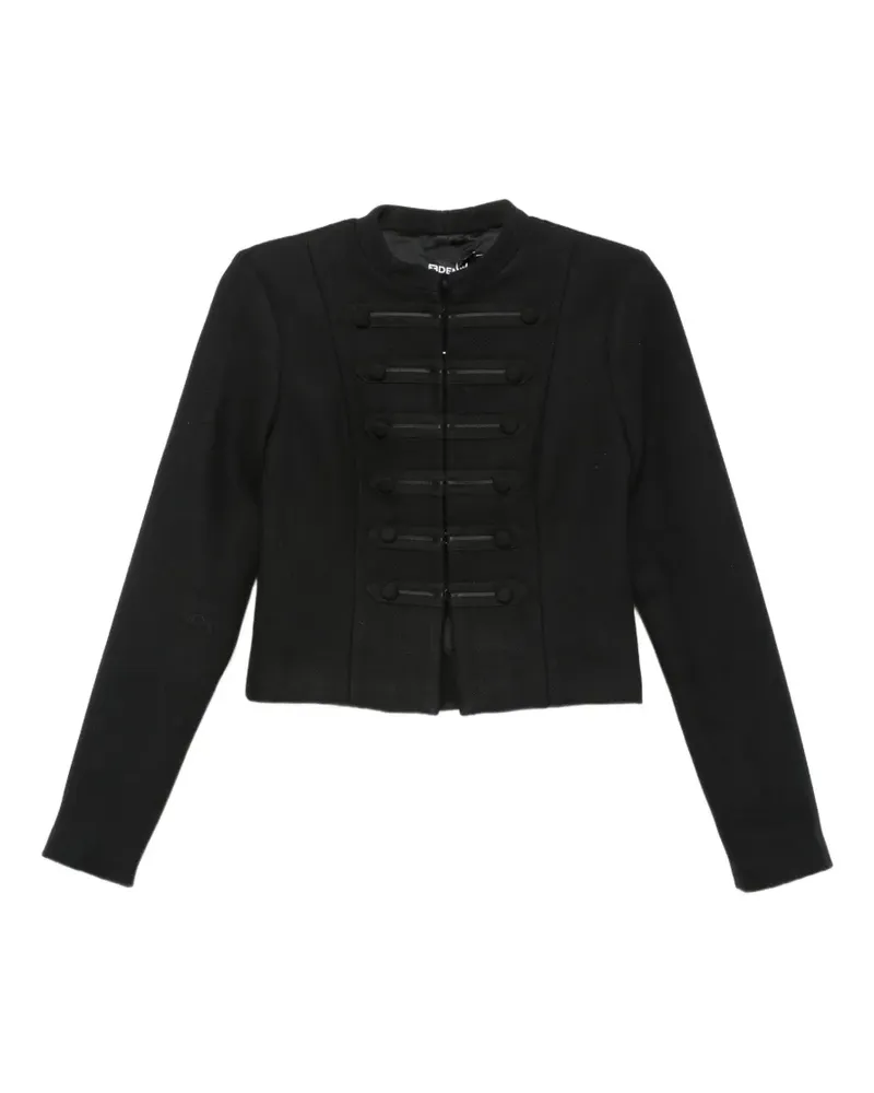 EB Denim Ford Jacke mit Frogging-Detail - Schwarz Schwarz