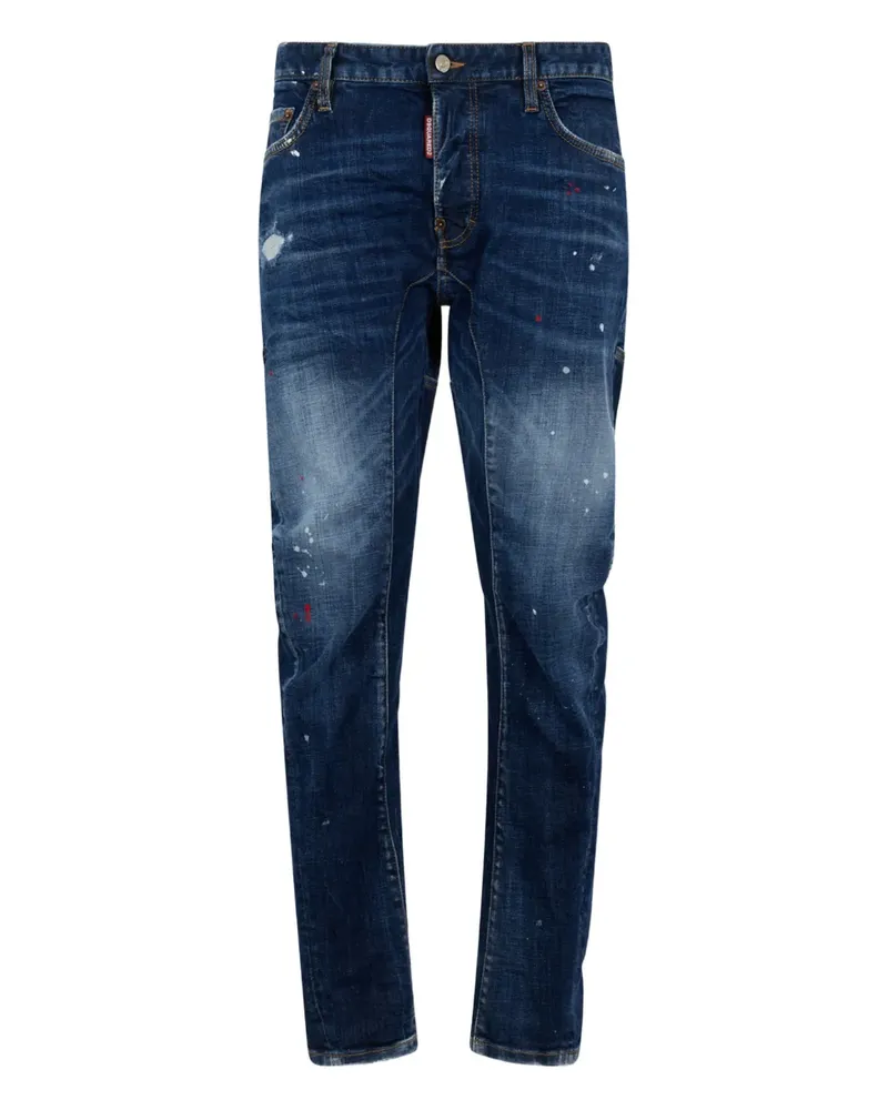 Dsquared2 Spot Biker-Jeans - Blau Blau