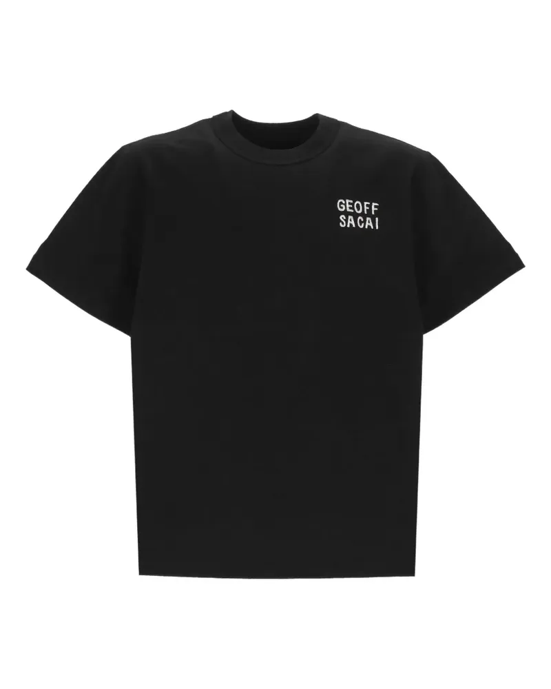 Sacai Geoff T-Shirt mit Print - Schwarz Schwarz