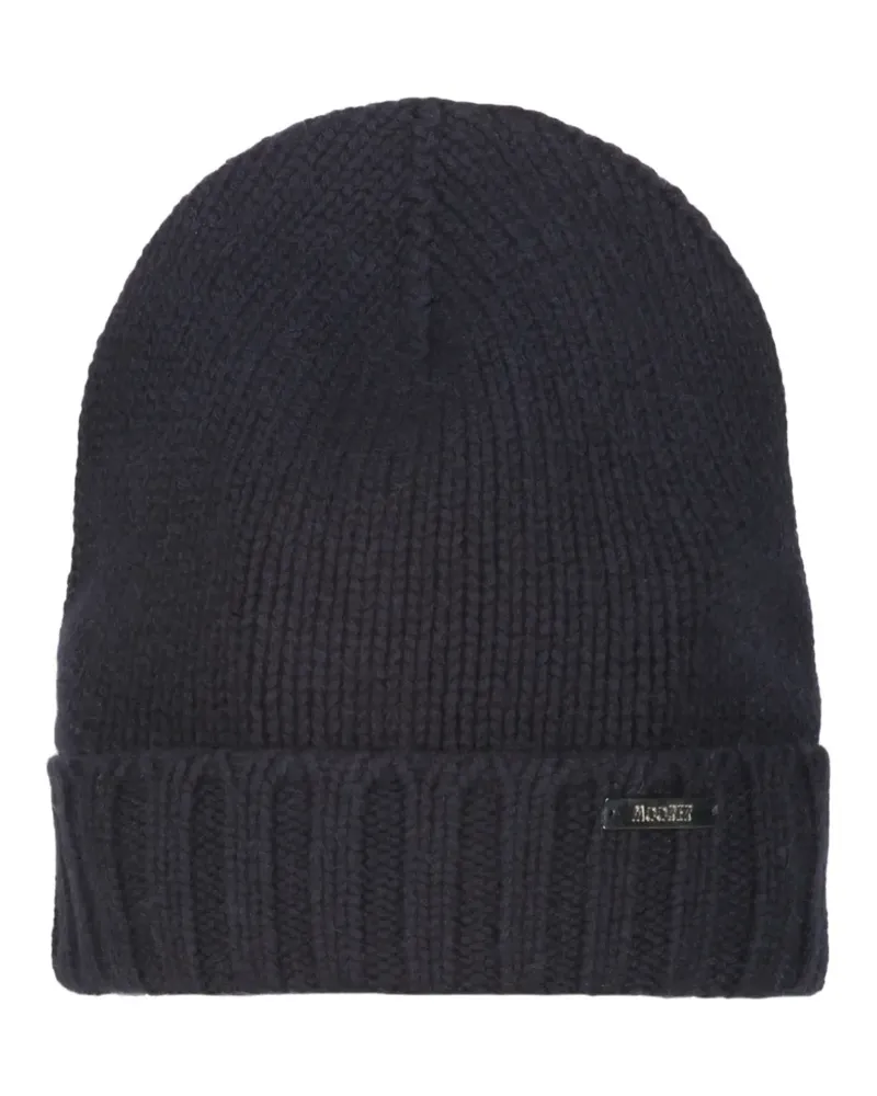 MOORER Vetta ribbed-knit beanie hat - Blau Blau