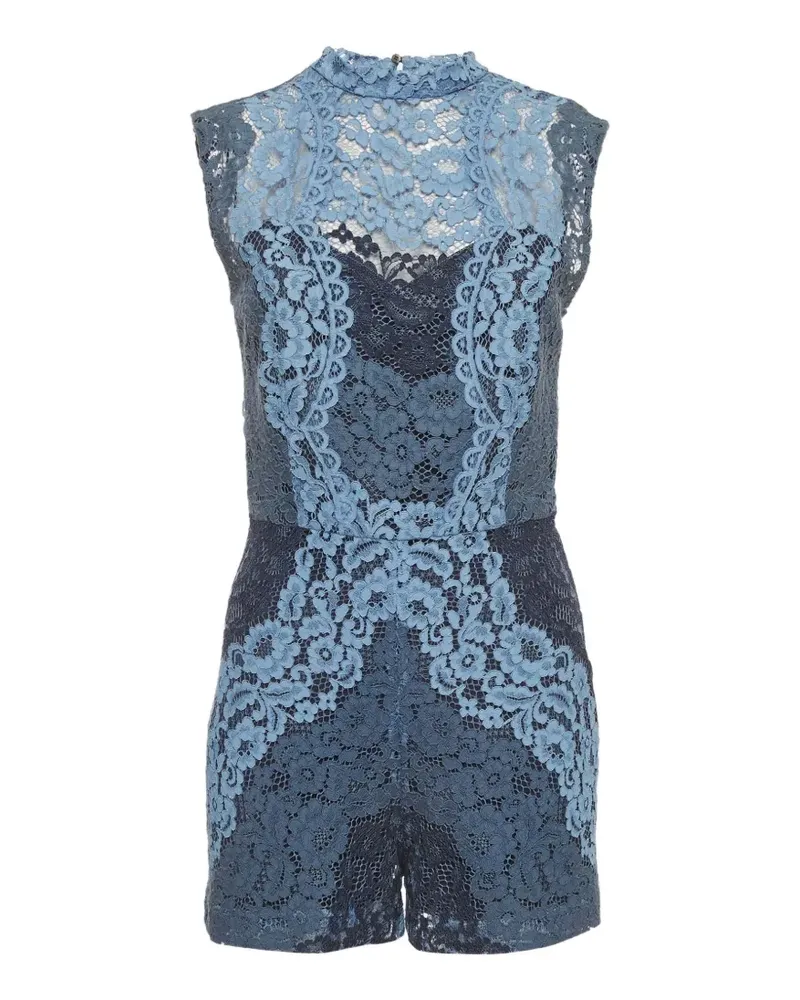 Sandro Palace Playsuit aus Spitze - Blau Blau