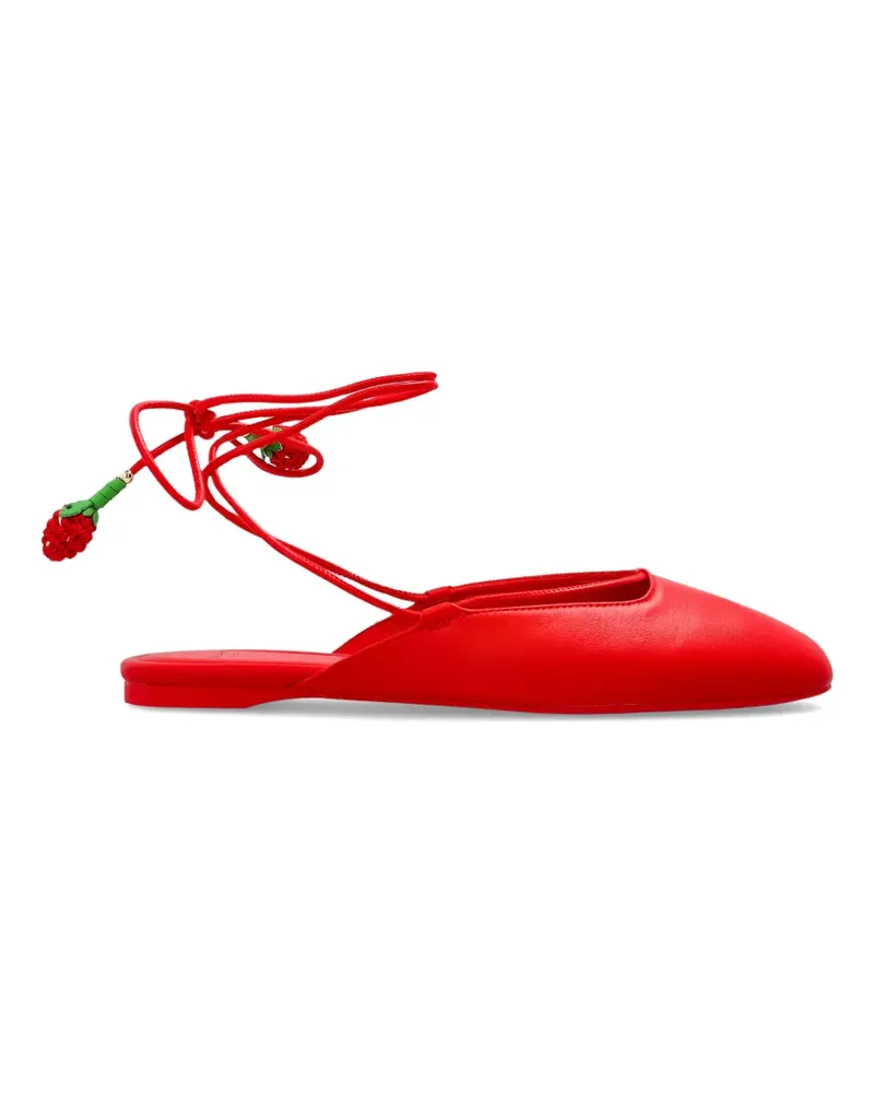 Kate Spade Eloise strawberry-charm lace-up pumps - Rot Rot