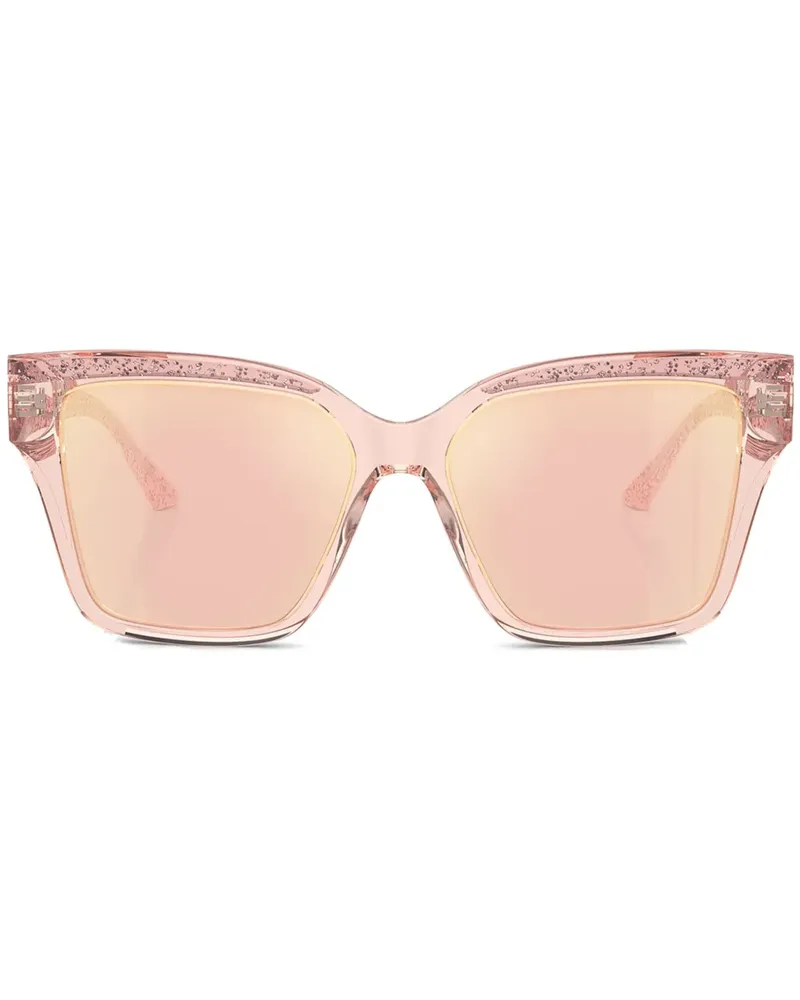 Jimmy Choo Sonnenbrille mit eckigem Gestell - Rosa Rosa