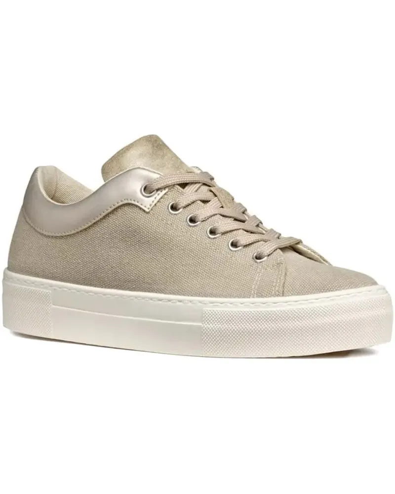 Geox Claudin A Plateau-Sneakers mit Metallic-Einsatz - Nude Nude