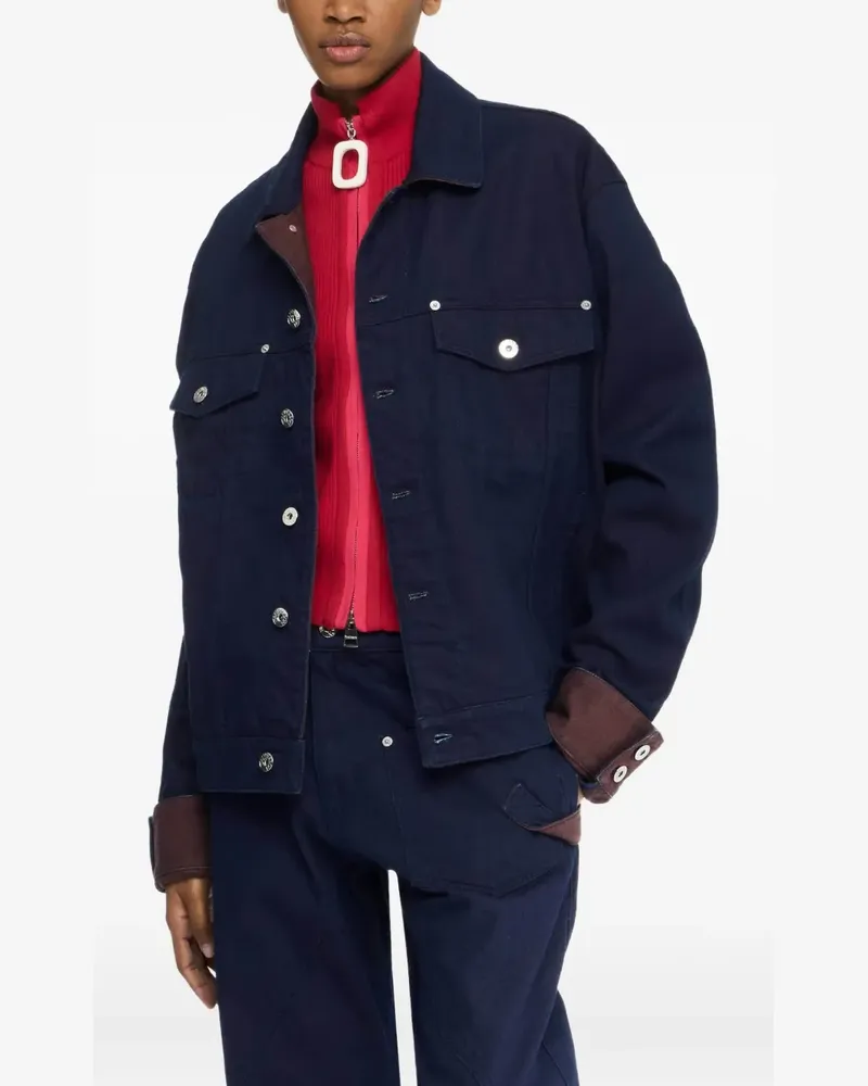 J.W.Anderson Jeansjacke mit Kontrastbündchen - Blau Blau