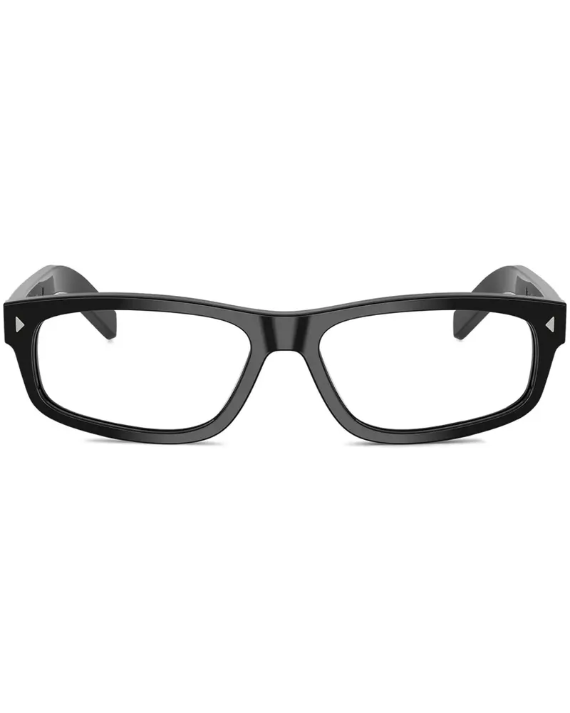 Prada Brille mit eckigem Gestell - Schwarz Schwarz