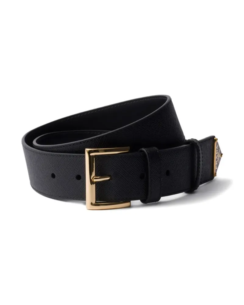 Prada Saffiano-leather belt - Schwarz Schwarz