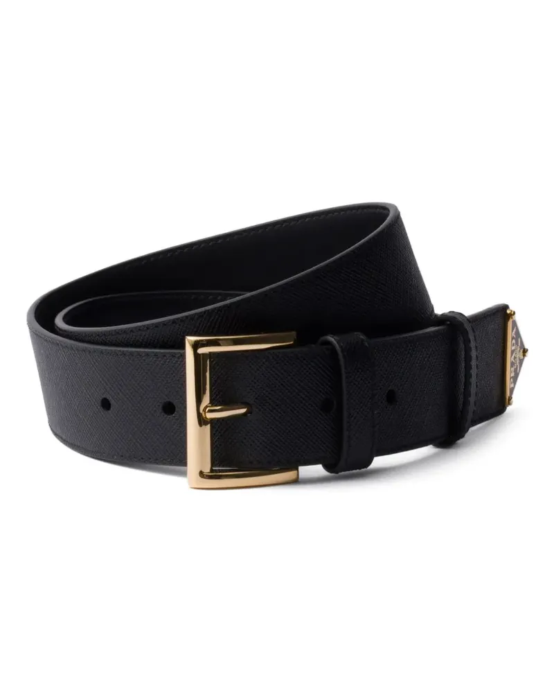 Prada Saffiano-leather belt - Schwarz Schwarz