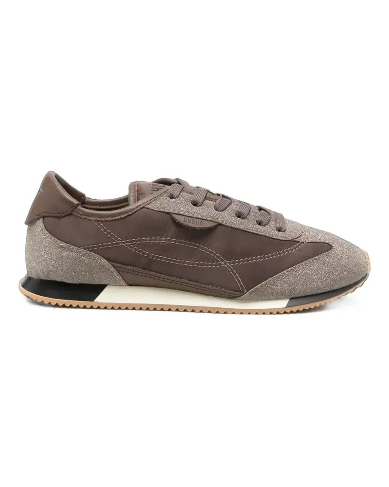 GHŌUD Ledersneakers mit Einsätzen im Glitter-Look - Braun Braun