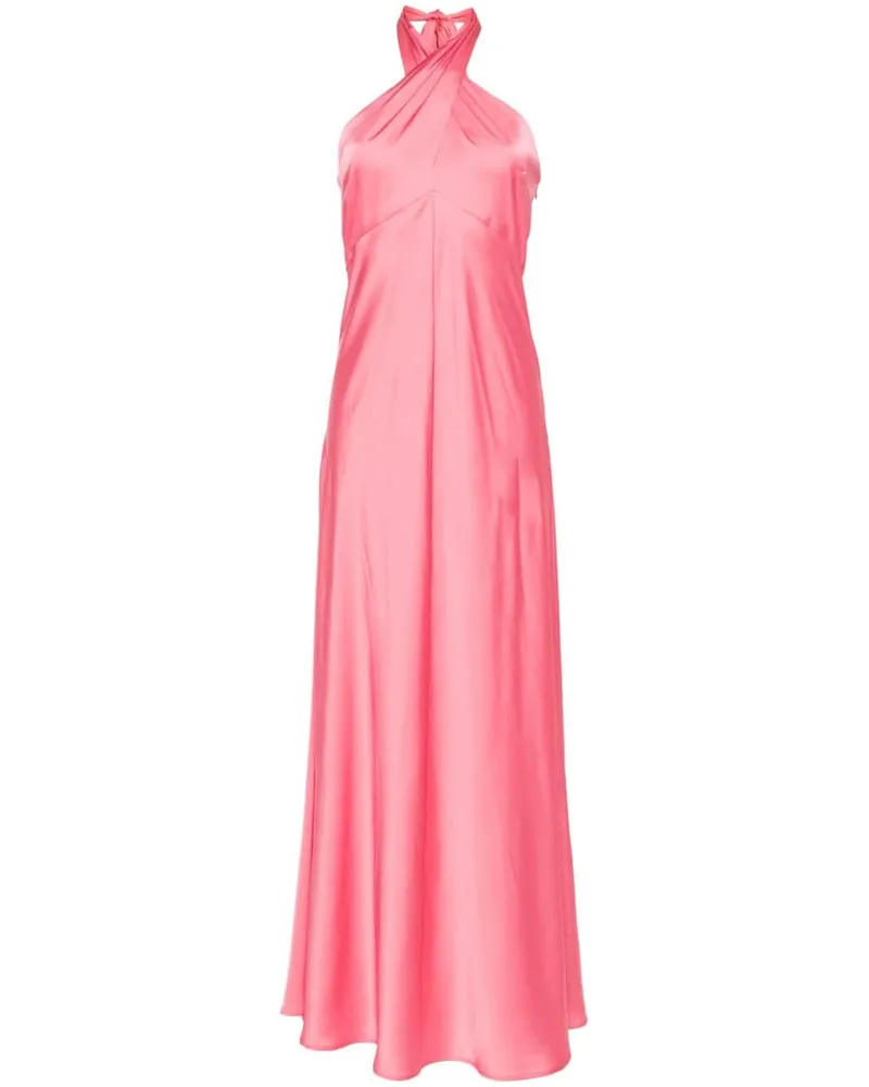 D.EXTERIOR Maxikleid mit Neckholder - Rosa Rosa