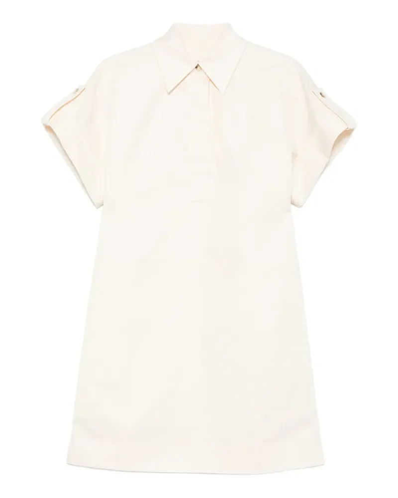Joseph collared short-sleeve mini dress - Nude Nude