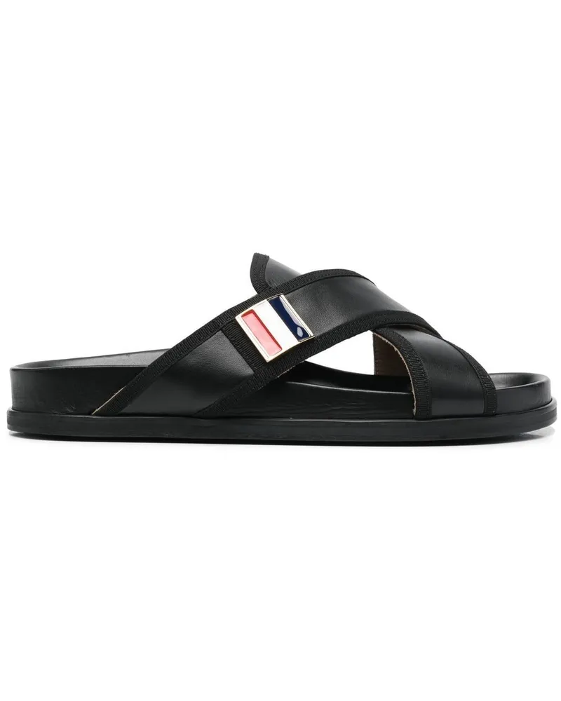 Thom Browne Sandalen mit überkreuzten Riemen - Schwarz Schwarz