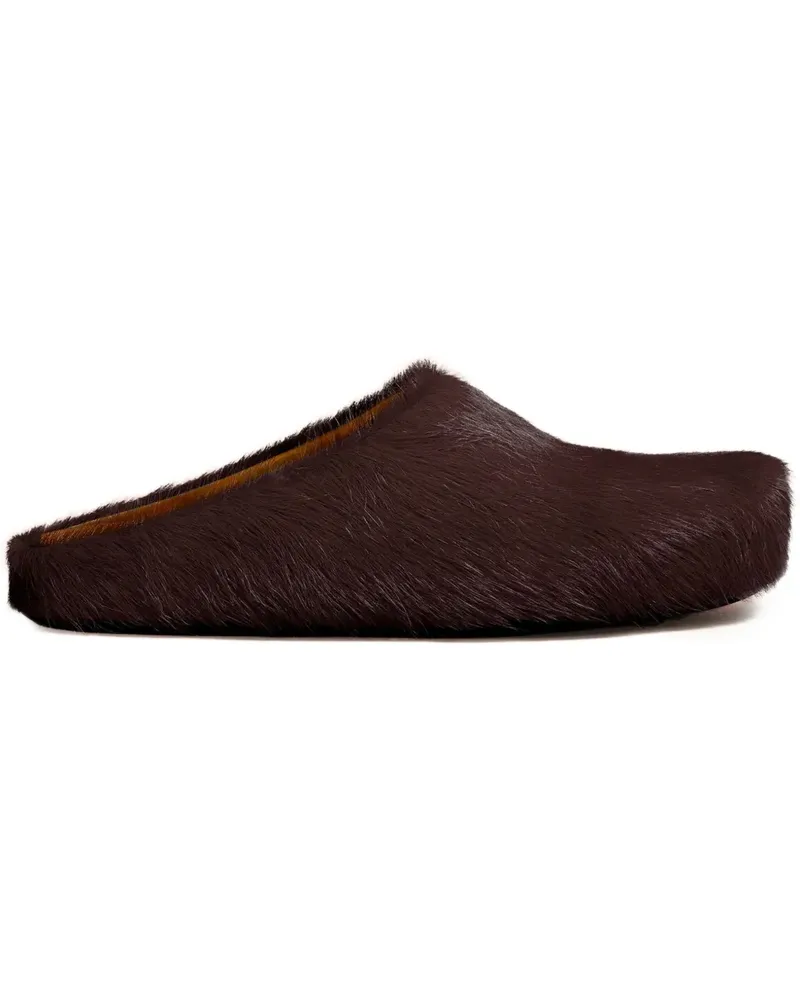 Marni Fussbett Mules aus Kalbshaar - Braun Braun