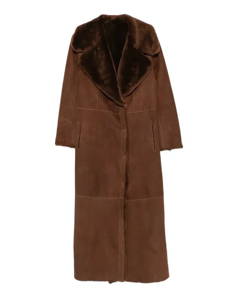 Salvatore Santoro Shearling-Mantel - Braun Braun