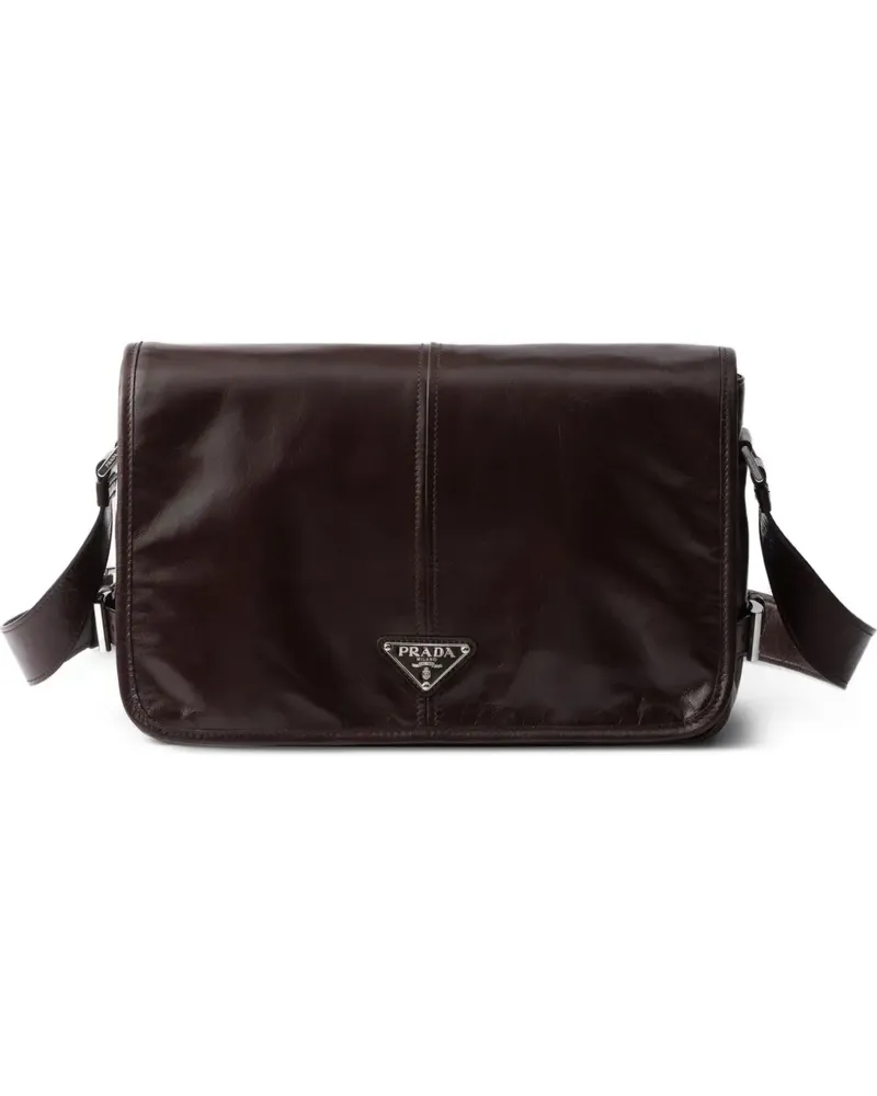 Prada Kuriertasche aus Leder - Braun Braun