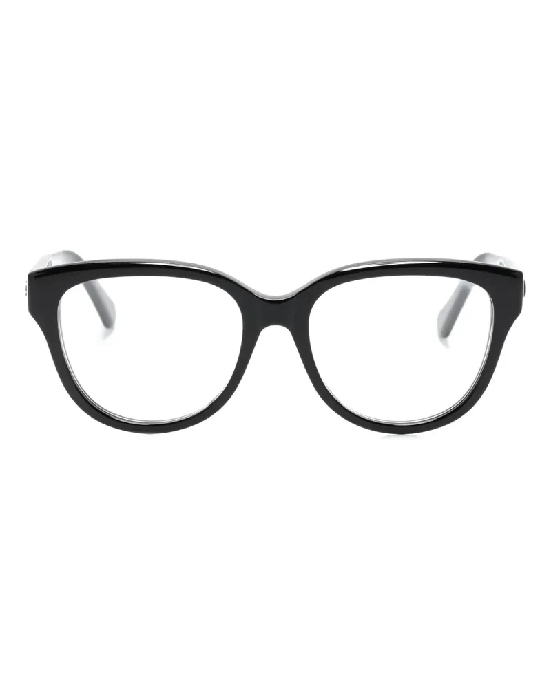 Chloé Eckige Brille mit Logo-Prägung - Schwarz Schwarz