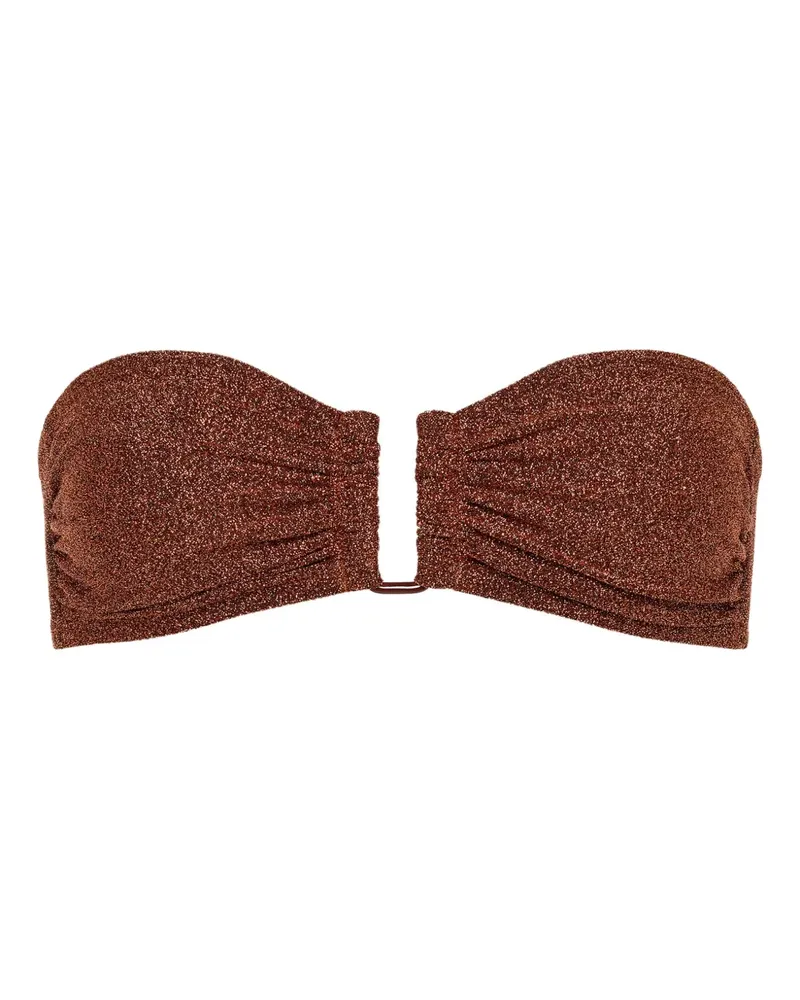 Eres Gerafftes Flamboyant Bandeau-Bikinioberteil - Braun Braun